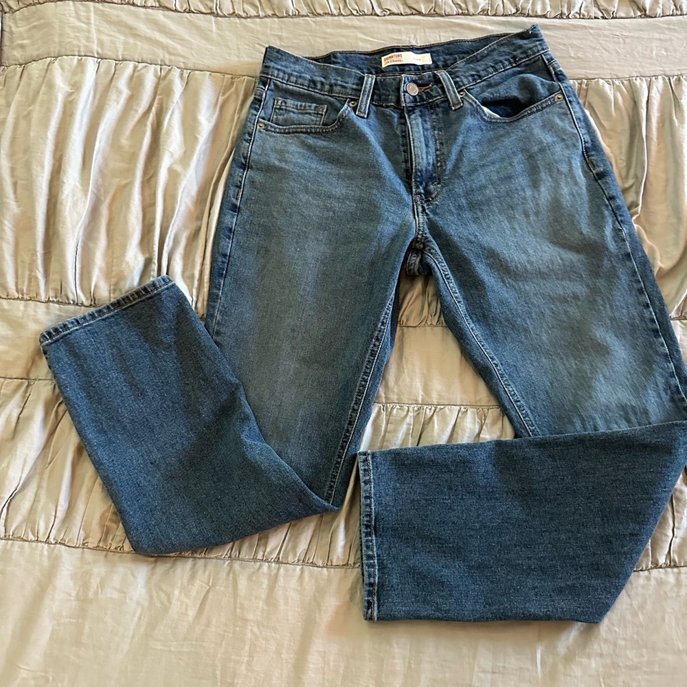 Signature LEVI‎ Women's Blue Straight Leg Jeans
